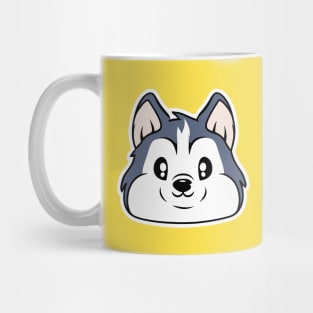 Little Husky Dog Lover Puppy Retro Mug